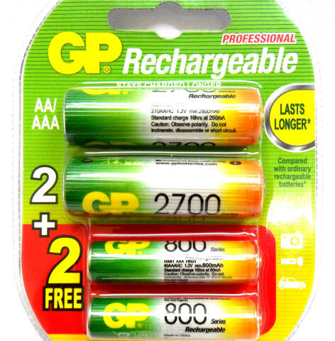 Акумулятор GP AAA2700mAh+AAA800mAh